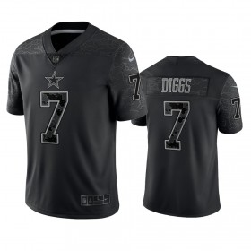 Miesten Dallas Cowboys NFL Pelipaita Trevon Diggs 7 Musta Reflective Limited
